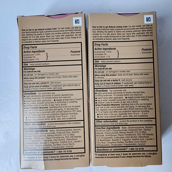 Jergens Natural Glow Face Moisturizer Medium to Deep SPF 20 Lot Of 2 Exp 11/2024 - Picture 2 of 4